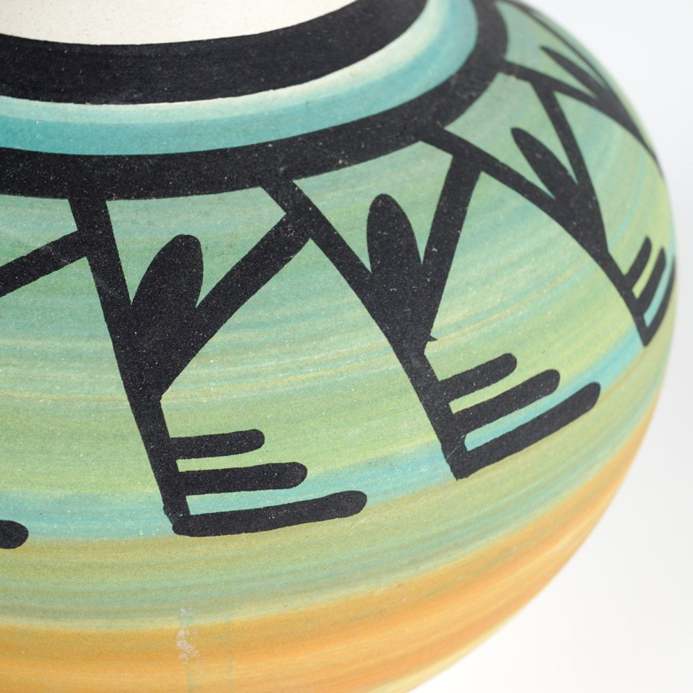 Native American Ute Mountain Tribe Pottery Bowl and Vase