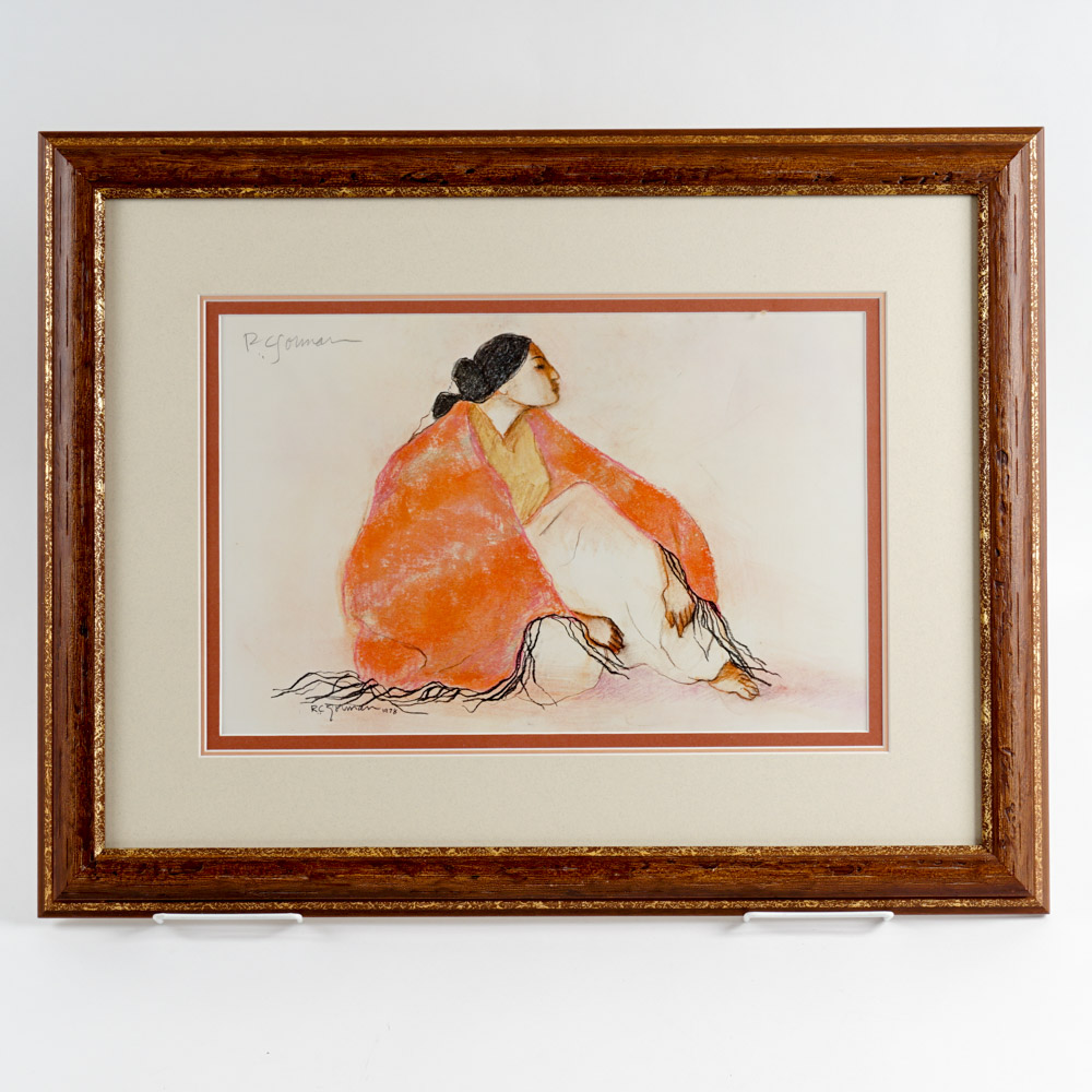 Hand-Signed R.C. Gorman Print, "Summer Lady"