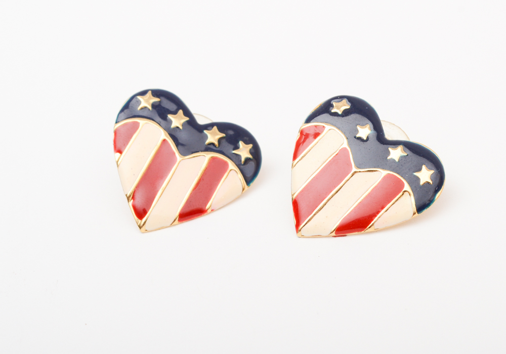 Three Pairs of Vintage Cloisonne Enamel Earrings