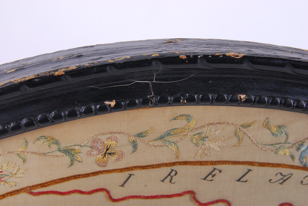 Vintage Embroidery Map of England and Wales