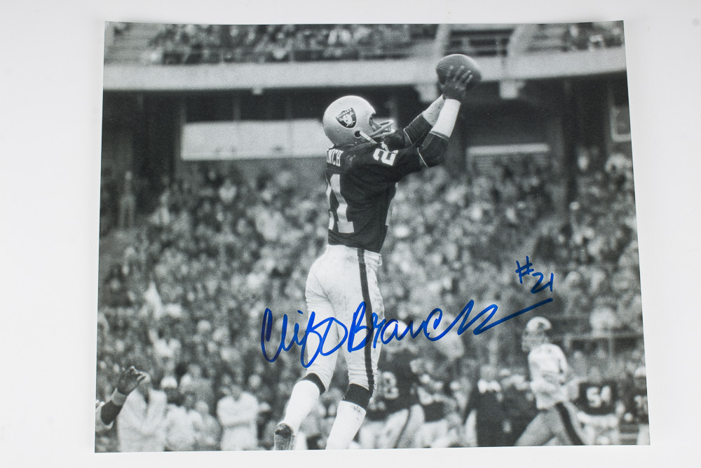 Cliff Branch Signed Raiders Photo