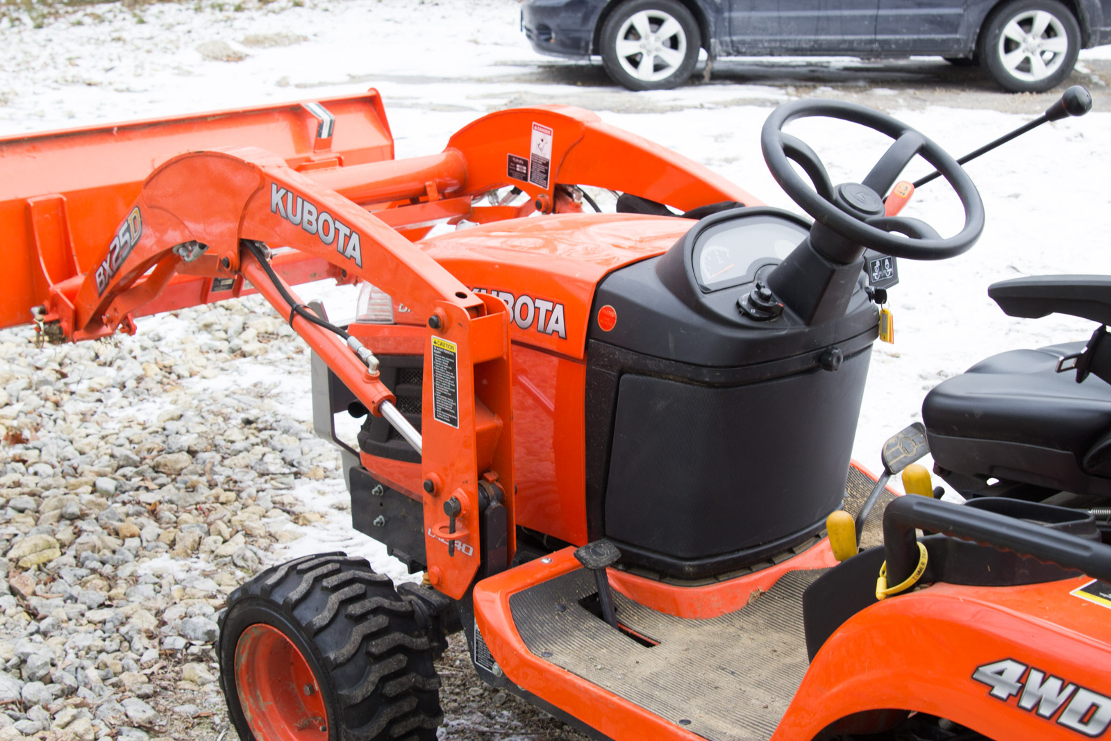 Kubota BX25DLB Tractor with Loader and Backhoe Attachments