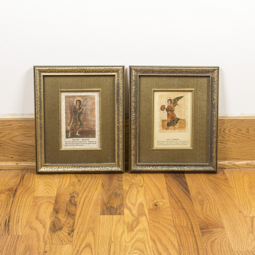 Pair of Angel Offset Lithographs