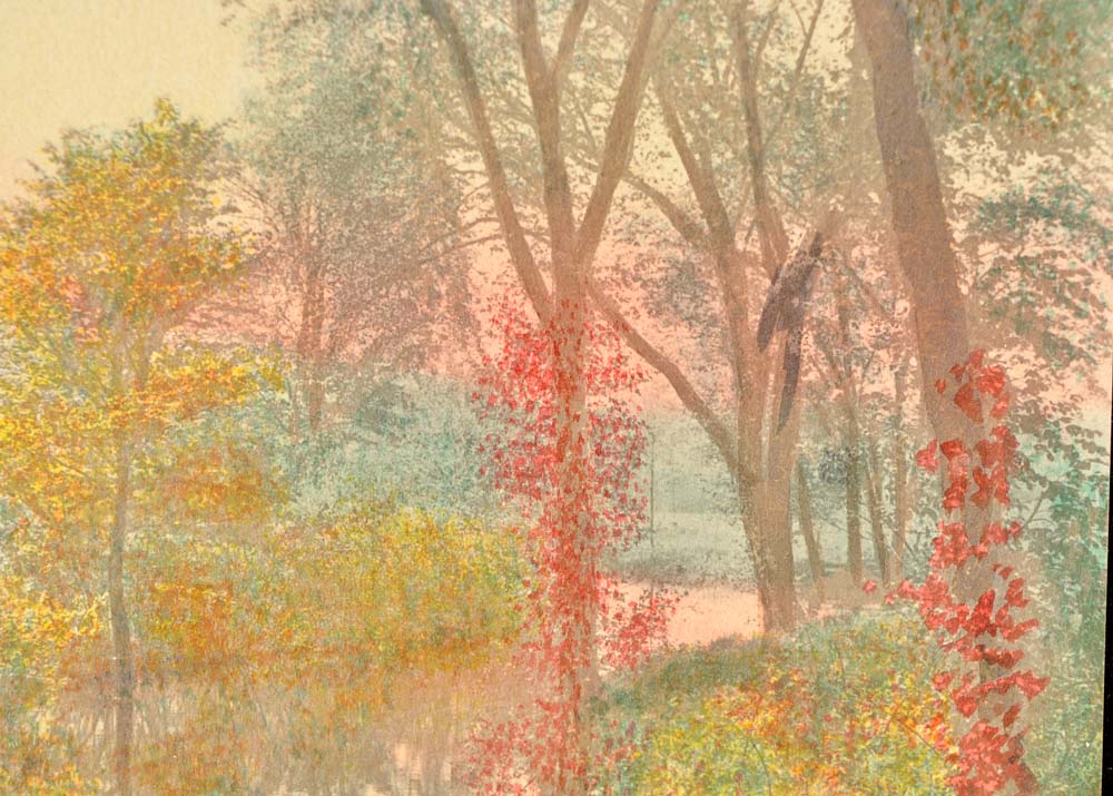 Wallace Nutting Hand-Tinted Photograph "Lingering Waters"