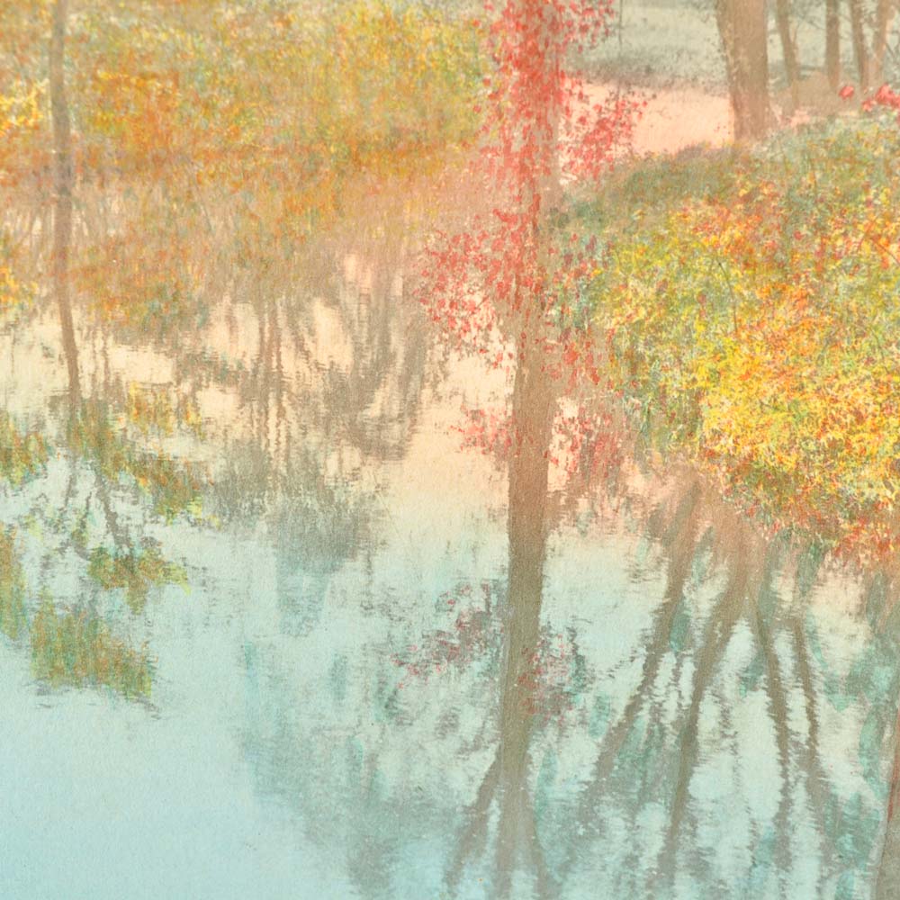 Wallace Nutting Hand-Tinted Photograph "Lingering Waters"
