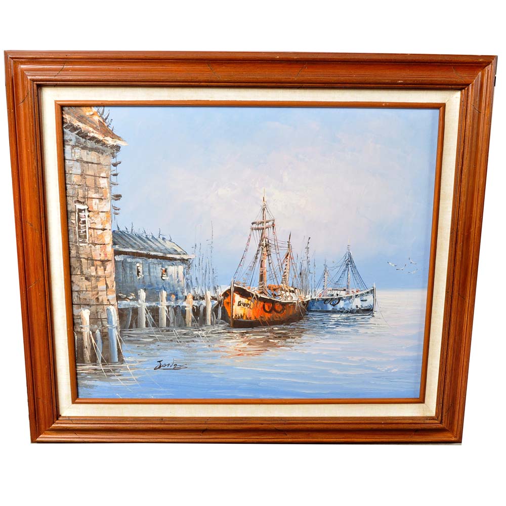 W. Jones Vintage Oil Paintings on Canvas