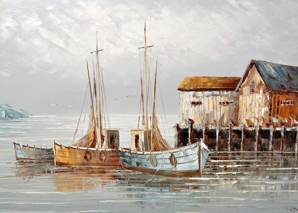 W. Jones Vintage Oil Paintings on Canvas