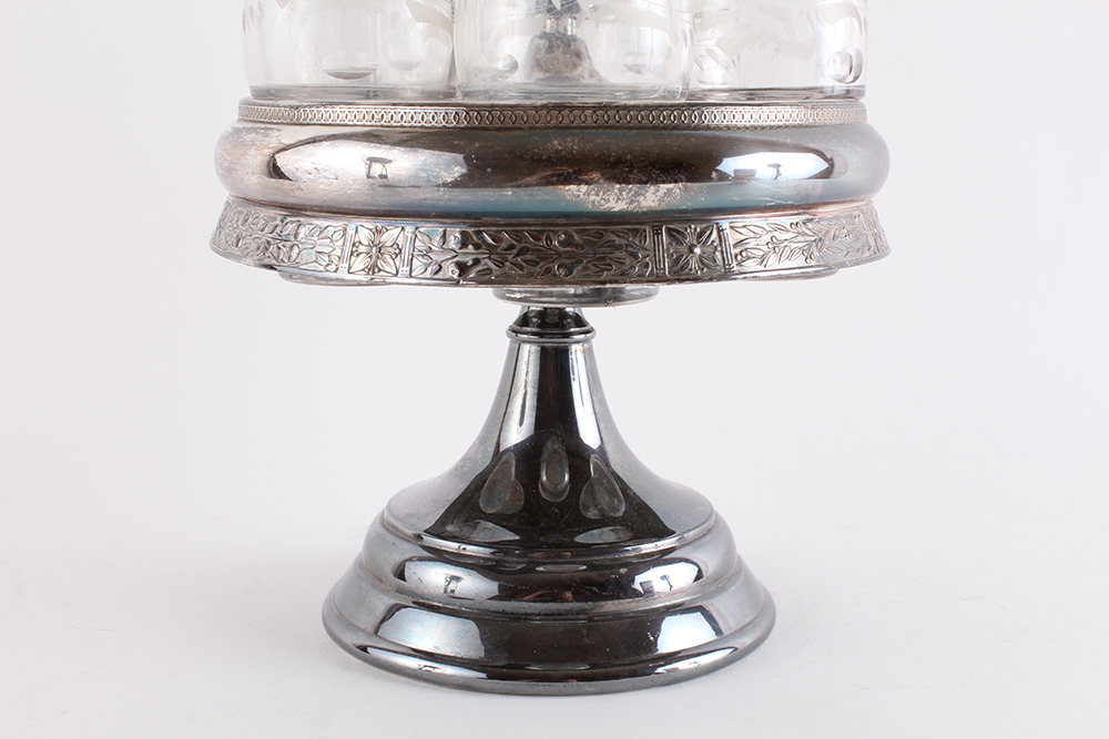 Vintage Silver Plate Condiment Caddy