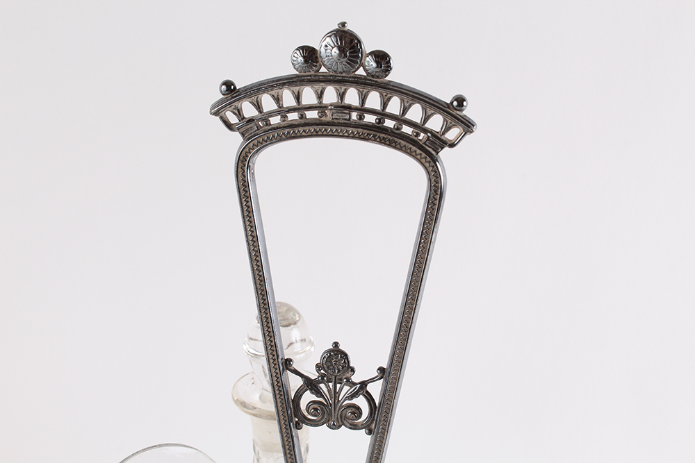 Vintage Silver Plate Condiment Caddy