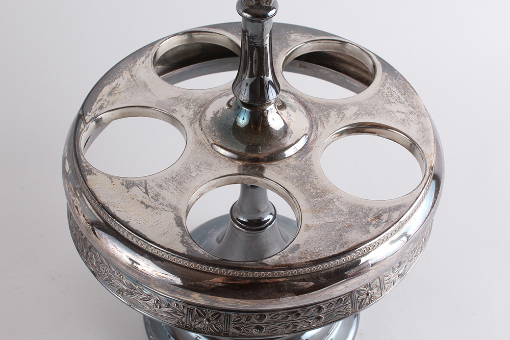 Vintage Silver Plate Condiment Caddy