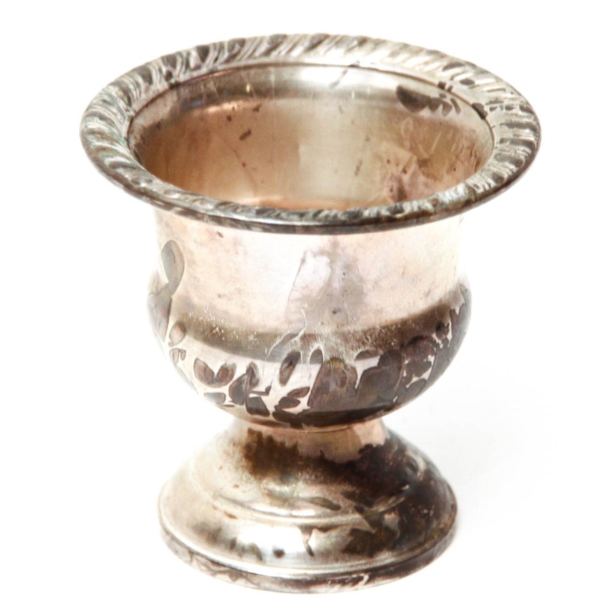 Vintage Weighted Sterling Silver Toothpick Holder