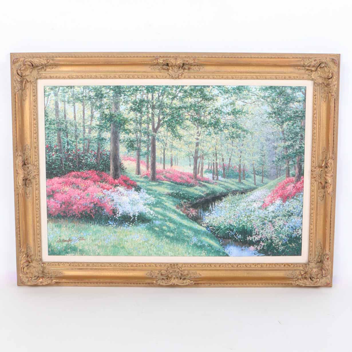 Schaefer/Miles Oil Painting "Azalea Meadows"