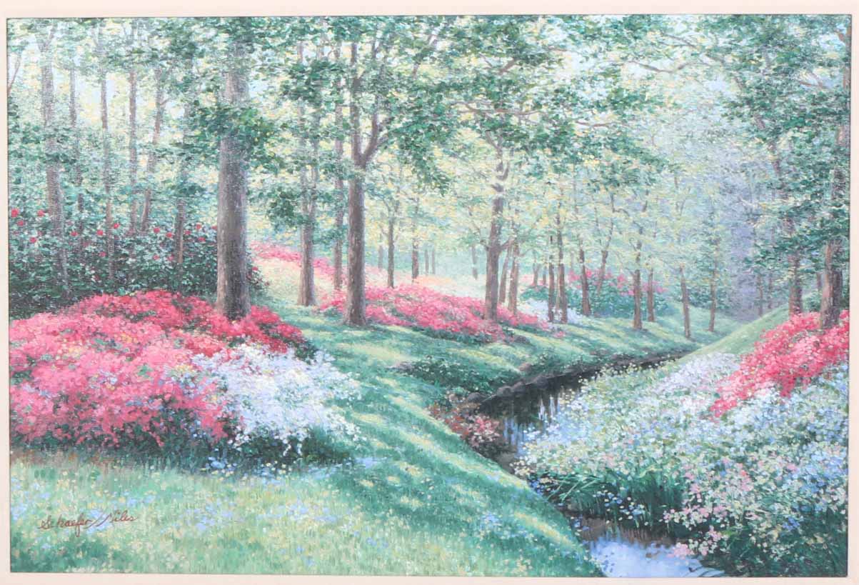 Schaefer/Miles Oil Painting "Azalea Meadows"