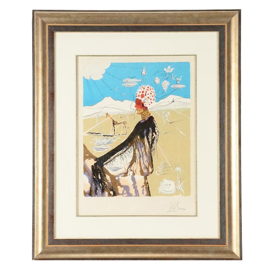 Salvador Dalí Limited Edition Lithograph "The Earth Goddess"