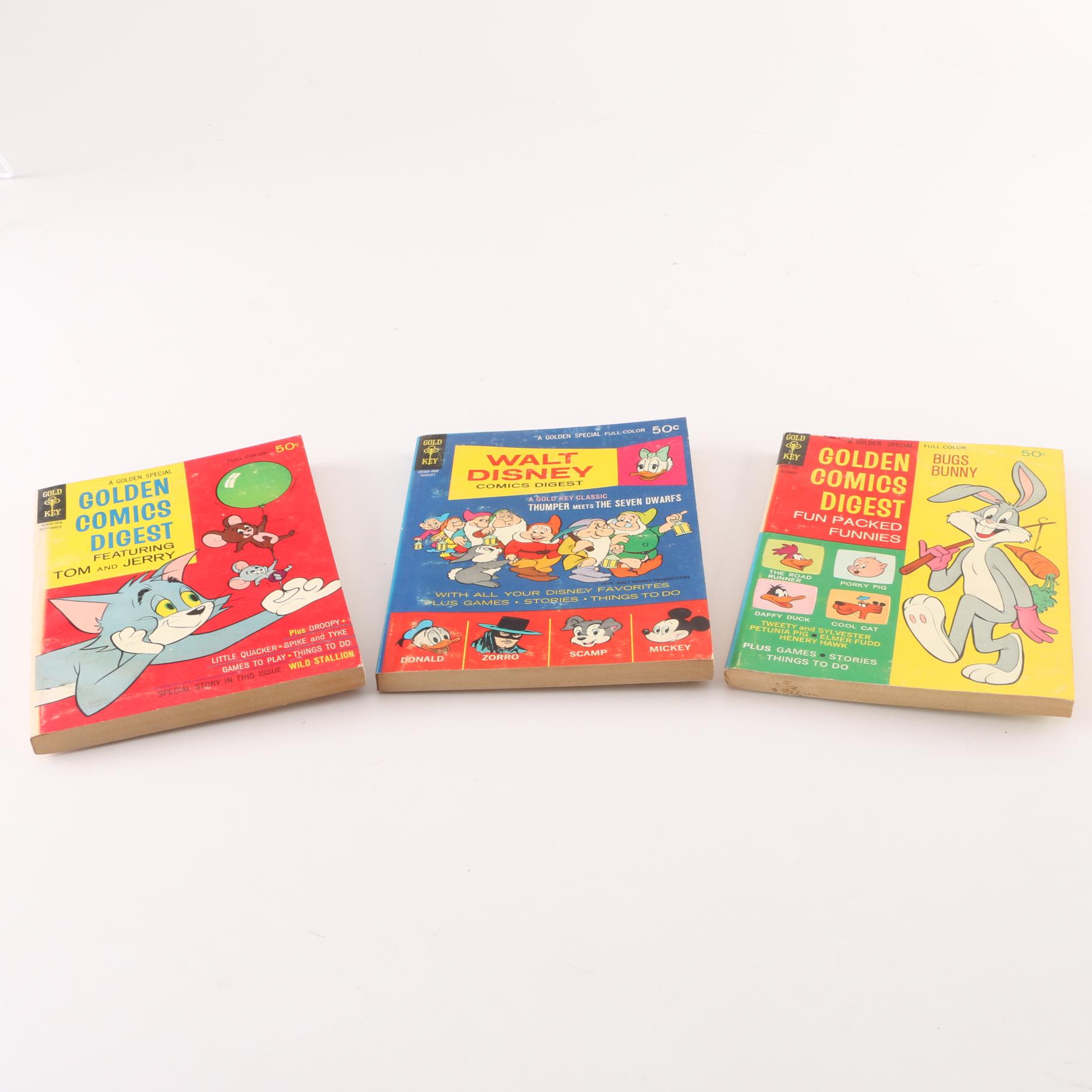 RELOT TO 17LOU004-486Three 1970s Issues of "Golden Comics Digest"