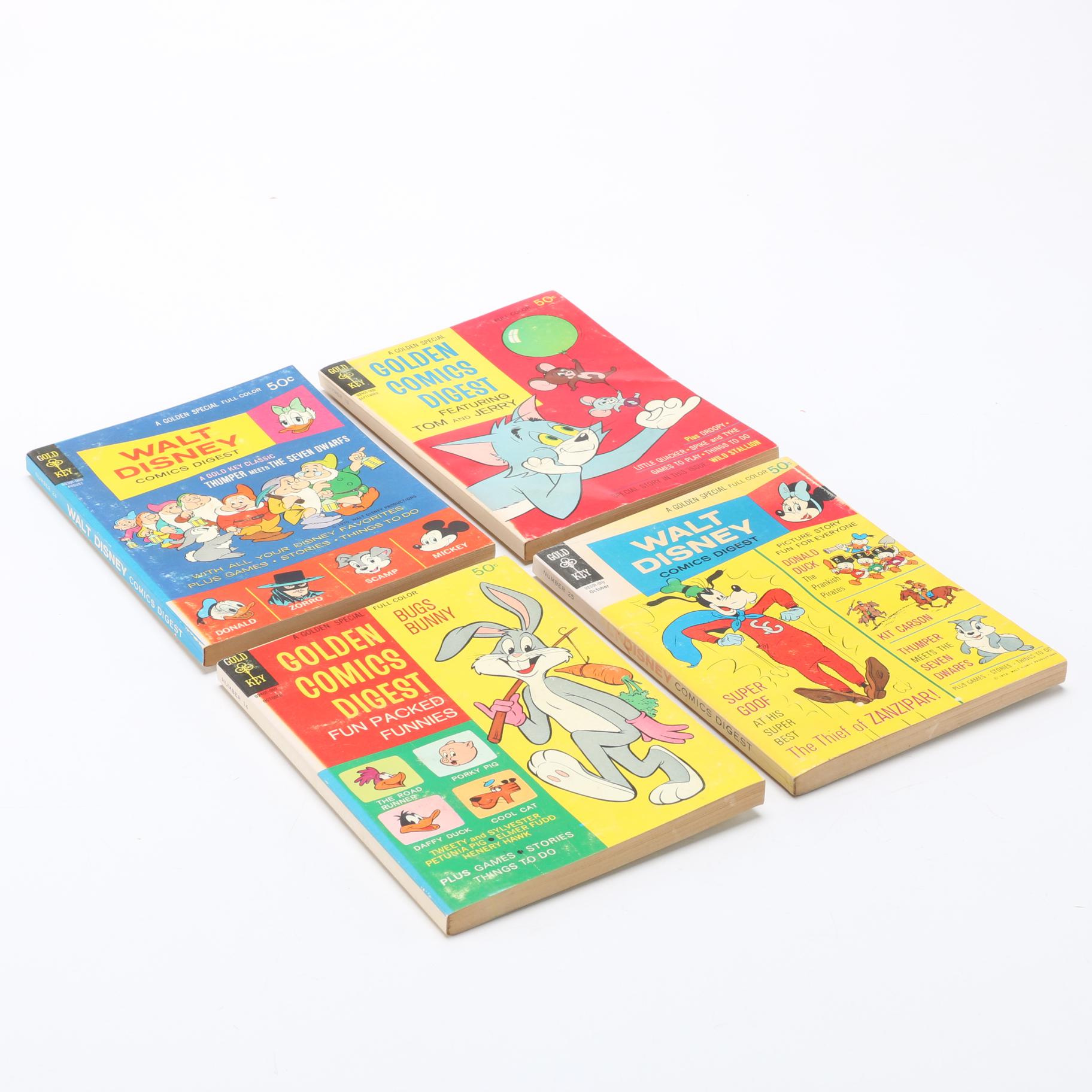 *RELOT TO 17LOU004-495*1970 Group of Gold Key Cartoon Digests