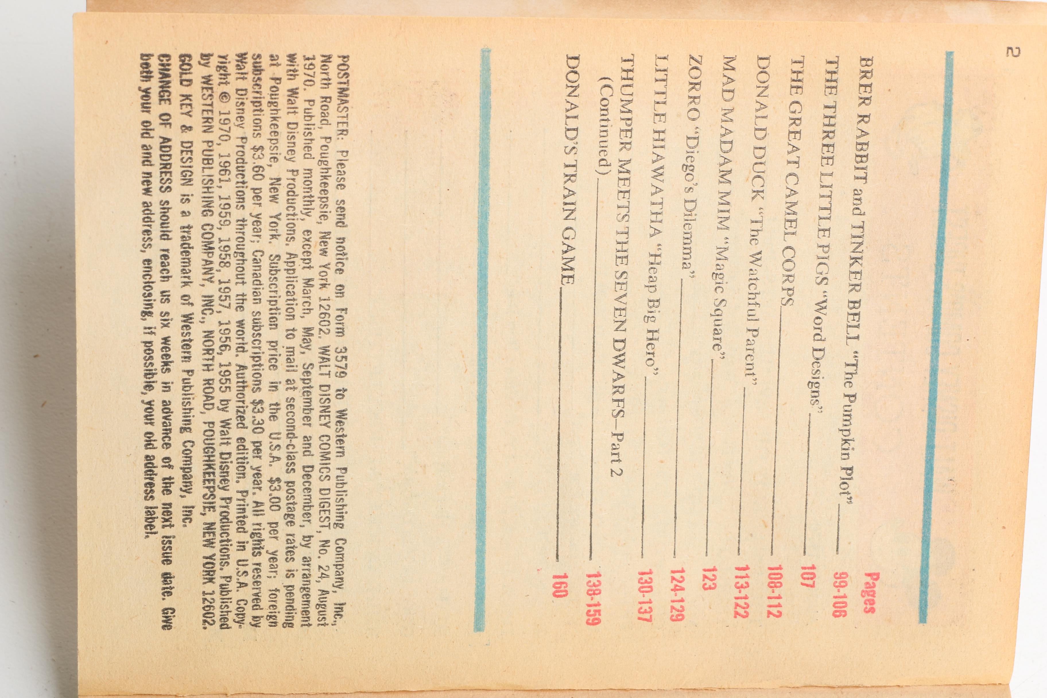 "Golden Comics Digest"  and "Walt Disney Comics Digest" Comics