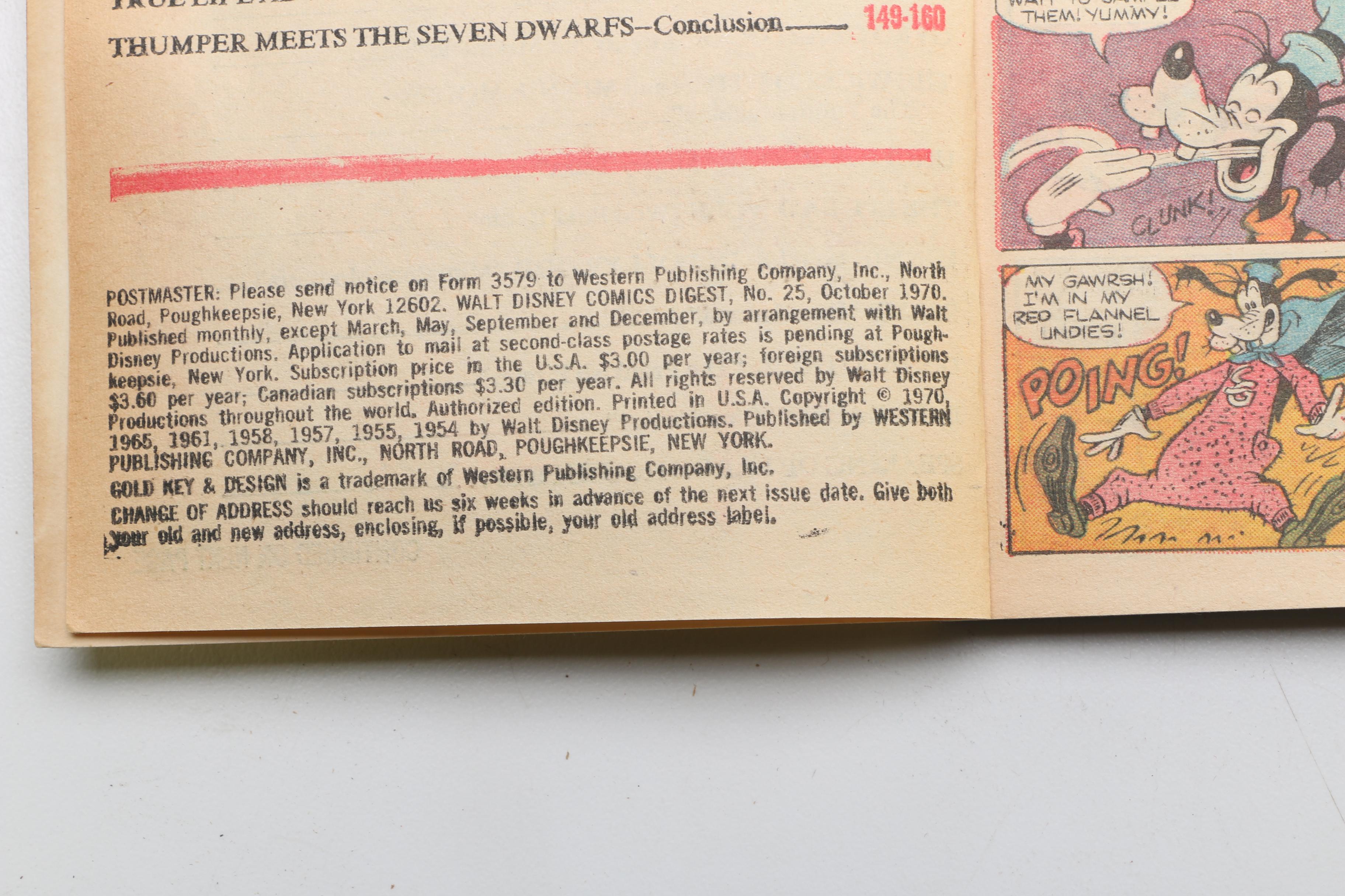 "Golden Comics Digest"  and "Walt Disney Comics Digest" Comics