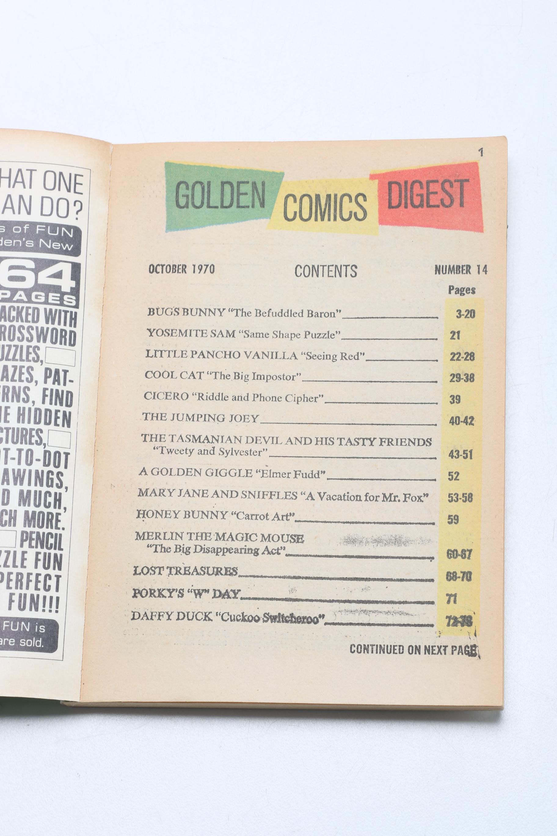 Golden and Walt Disney Comics Digest