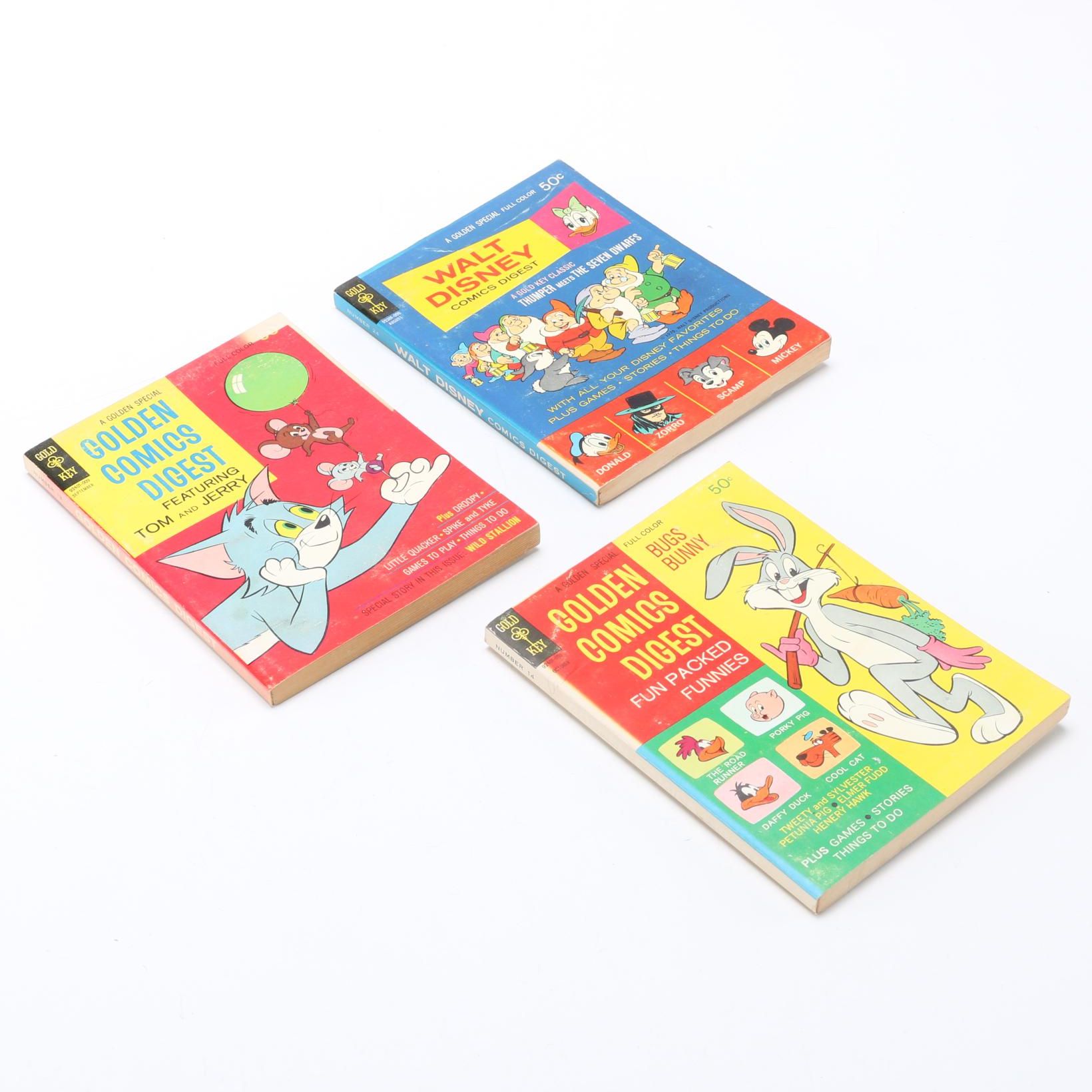 *RELOT TO 17LOU004-493: 1970 Group of Gold Key Cartoon Digests