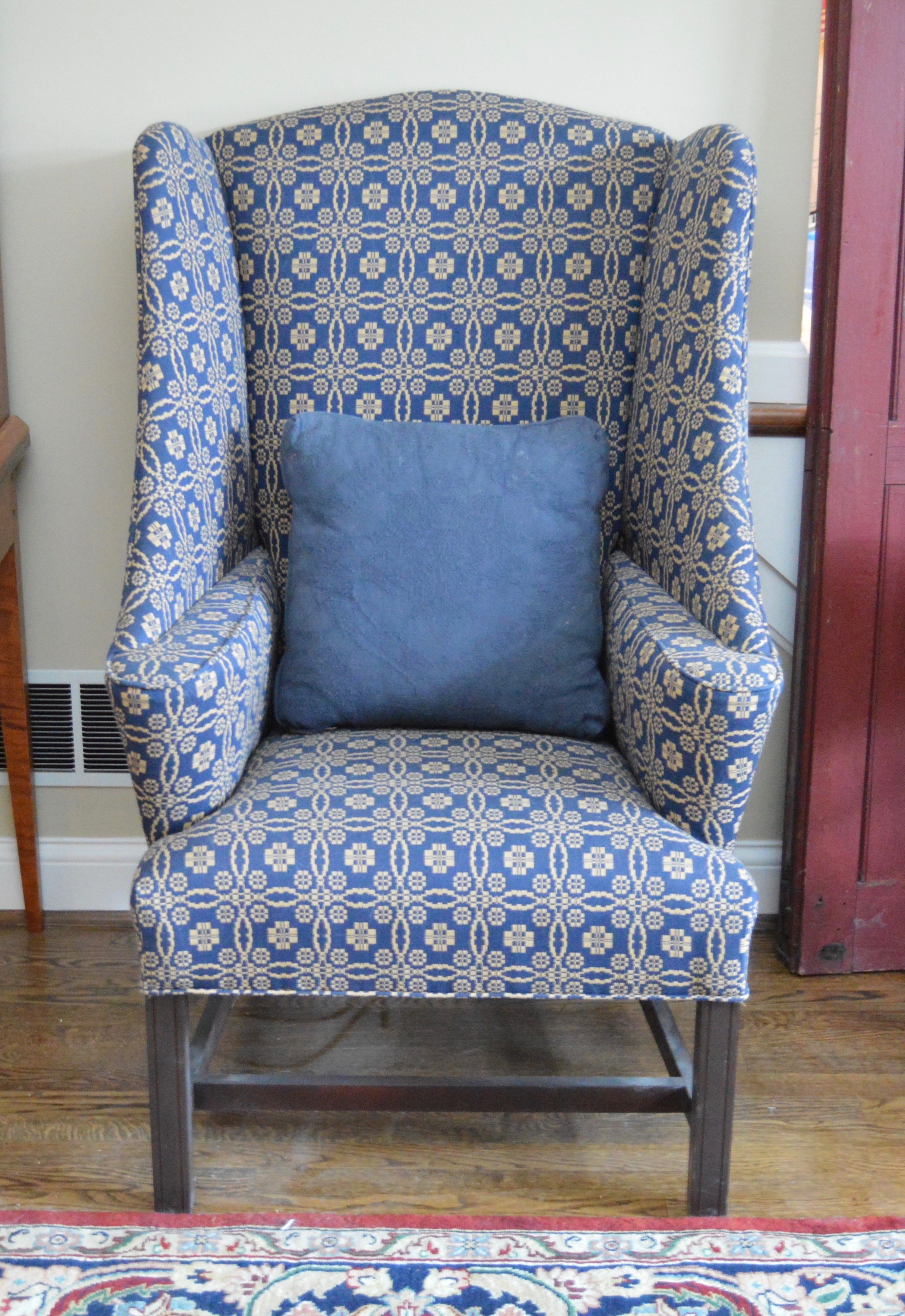 Upholstered Wing Back Chair by Johnston Benchworks