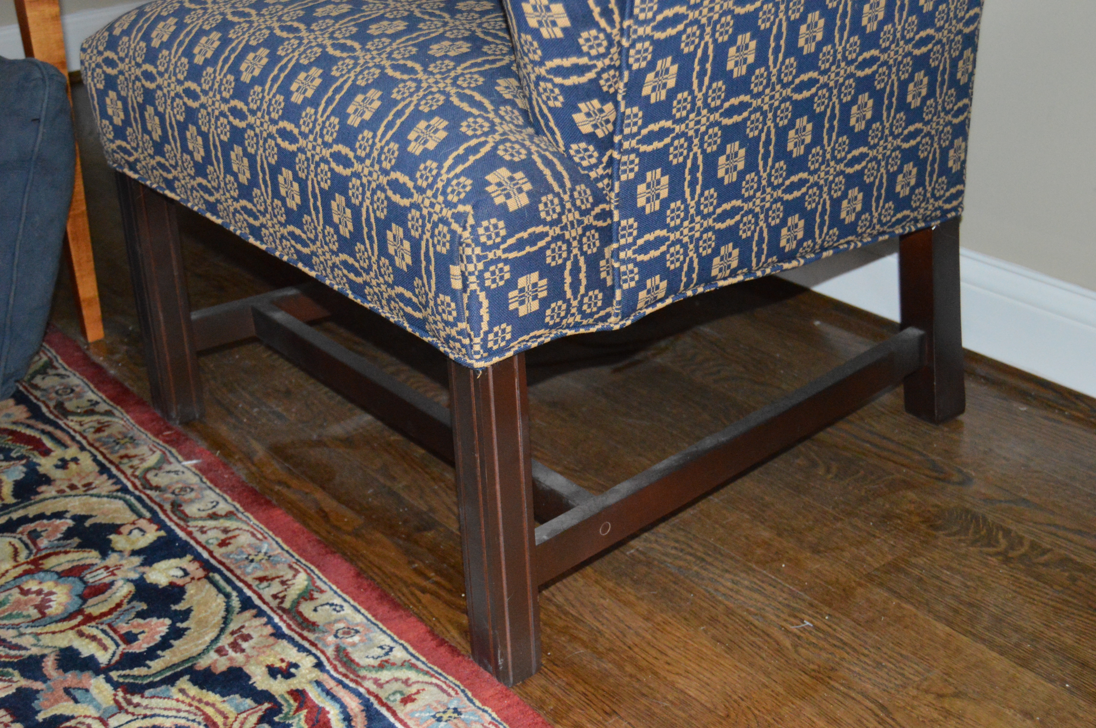 Upholstered Wing Back Chair by Johnston Benchworks