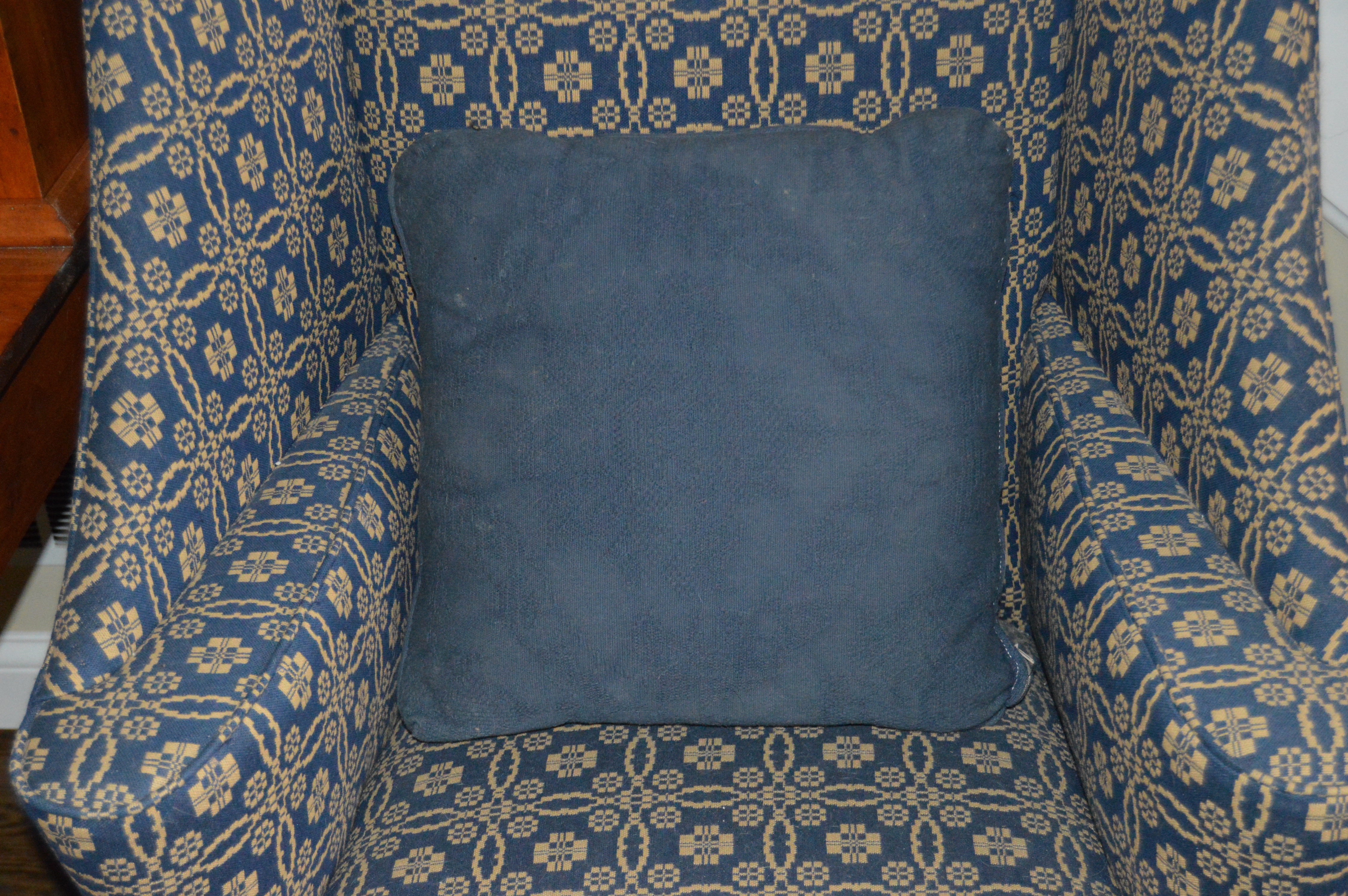 Upholstered Wing Back Chair by Johnston Benchworks