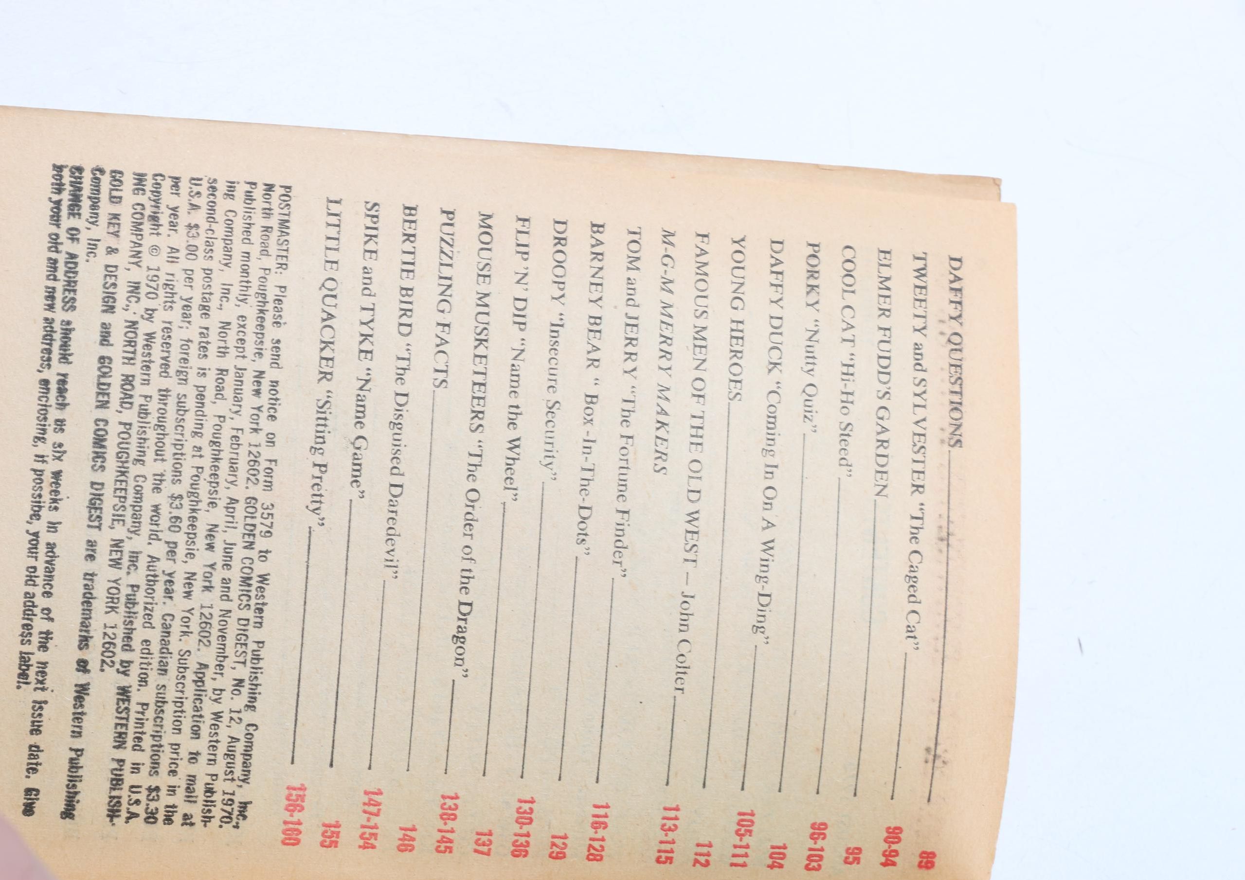 Golden and Walt Disney Comics Digest