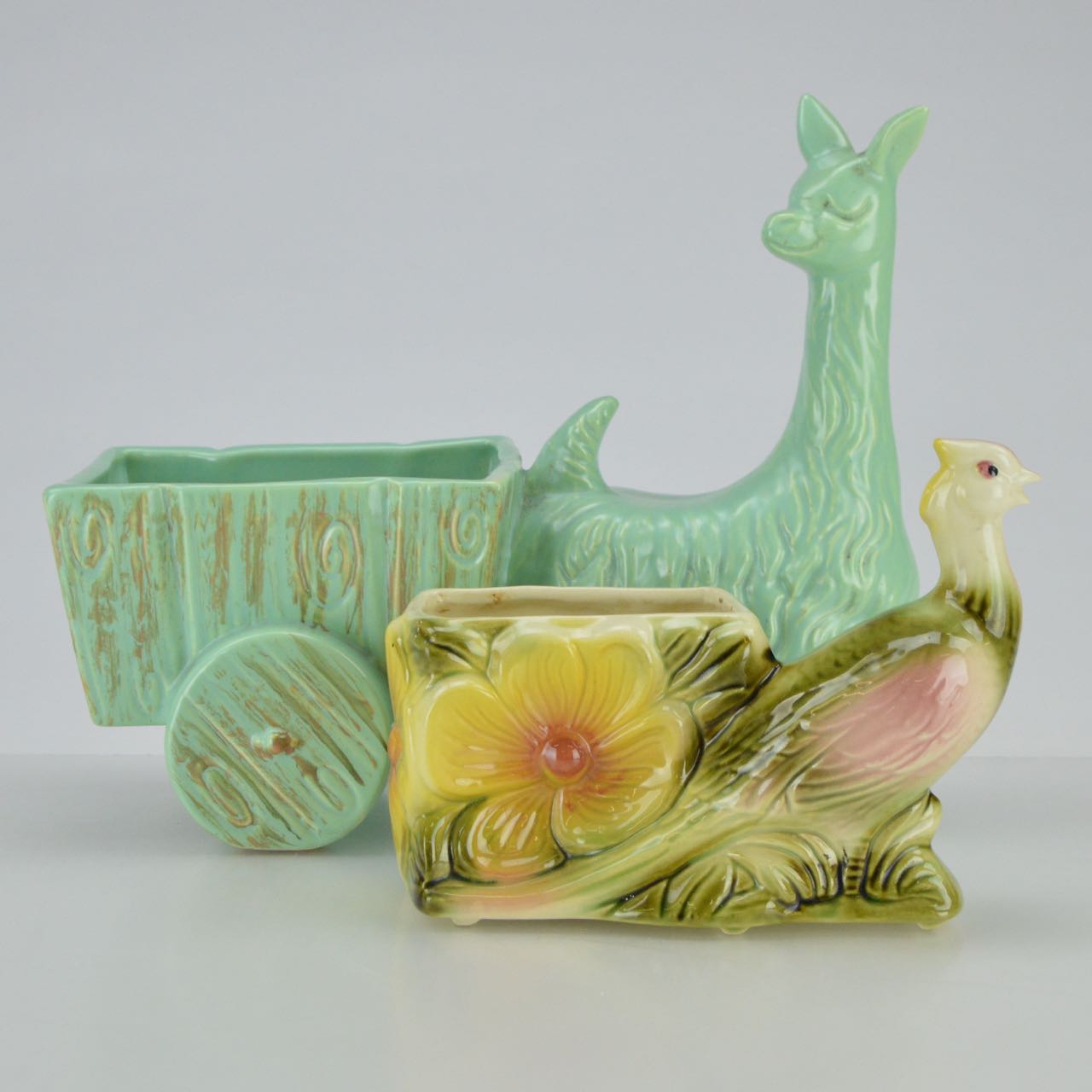 1930s Animal Themed Hull Pottery Planters