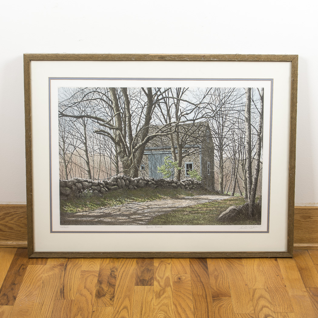Carol Collette Aquatint Etching on Paper "Back Road"