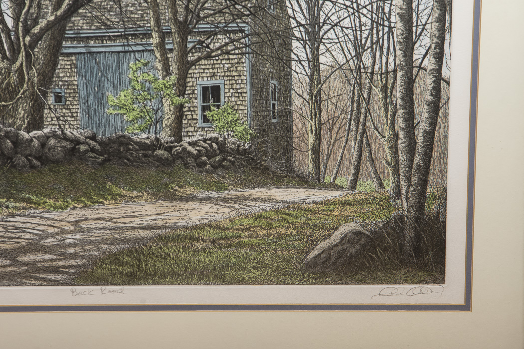 Carol Collette Aquatint Etching on Paper "Back Road"