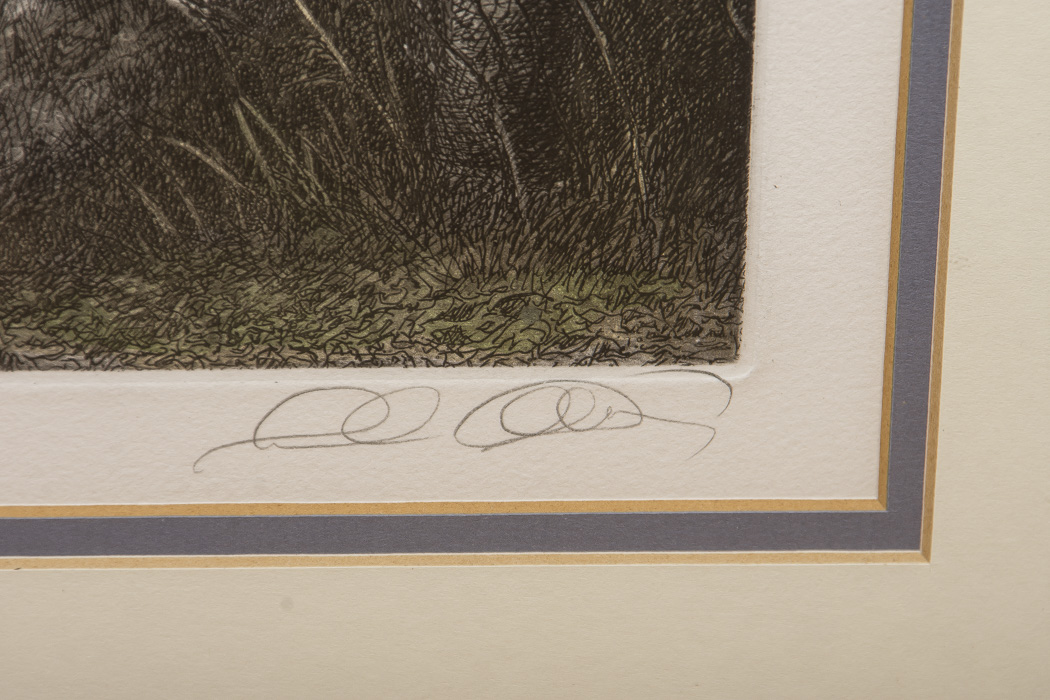 Carol Collette Aquatint Etching on Paper "Back Road"