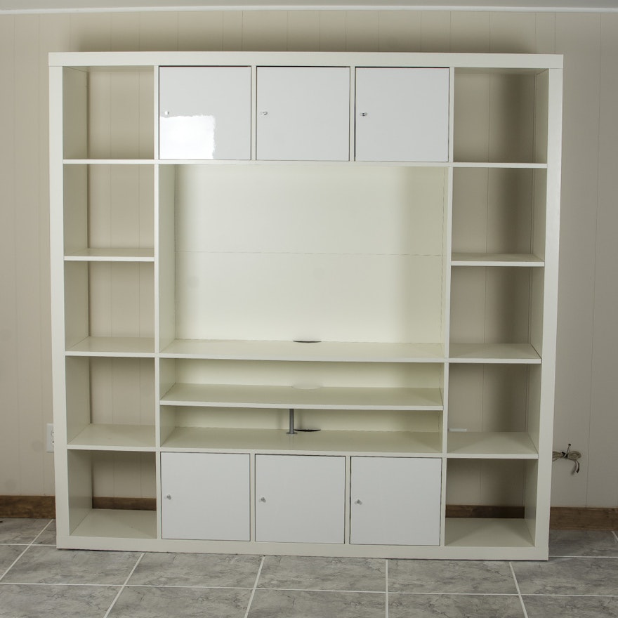 Large Media and Storage Cabinet with Cubes