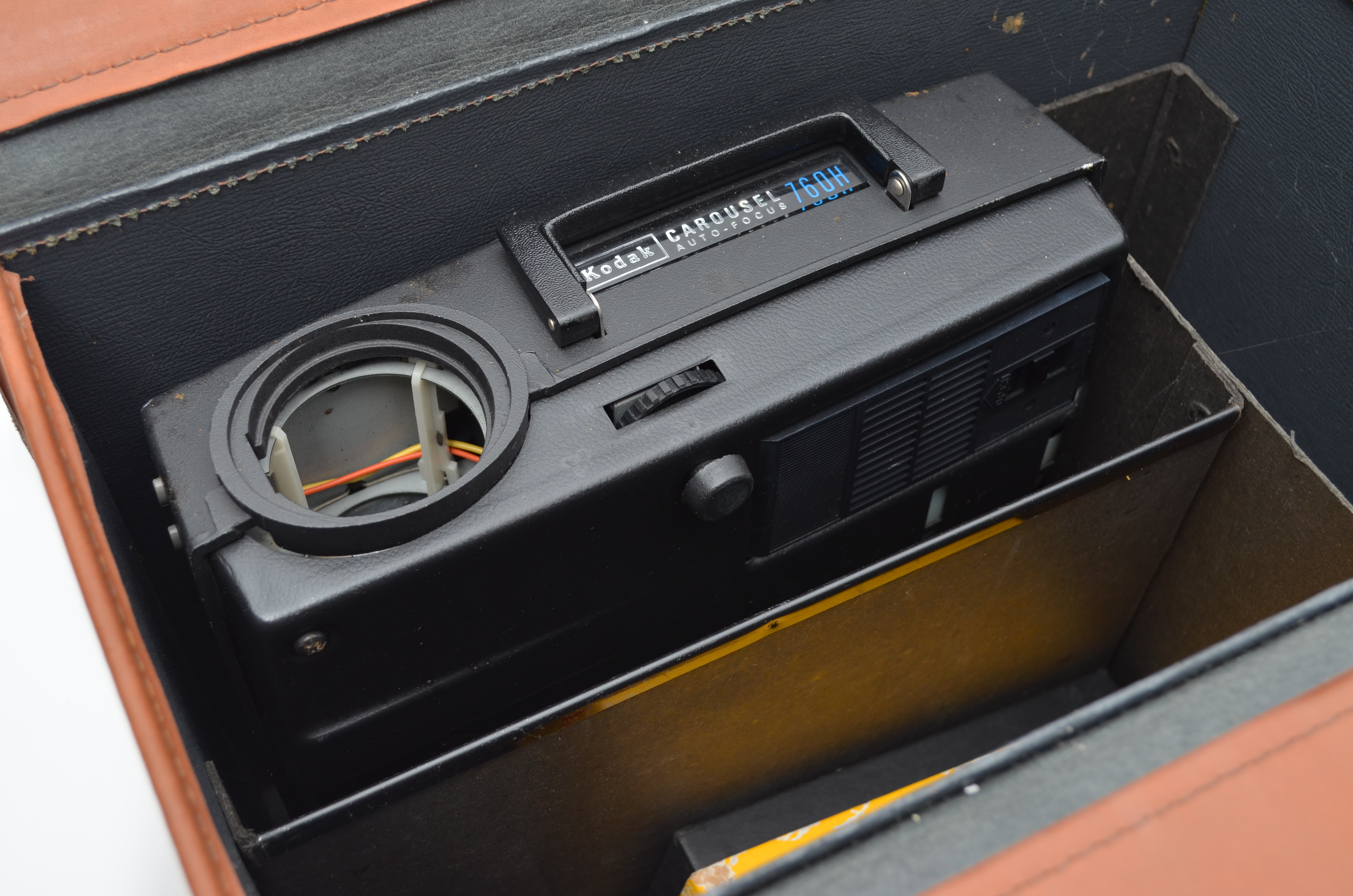 Vintage Kodak Slide Carousel with Extra Lens in Carrying Case