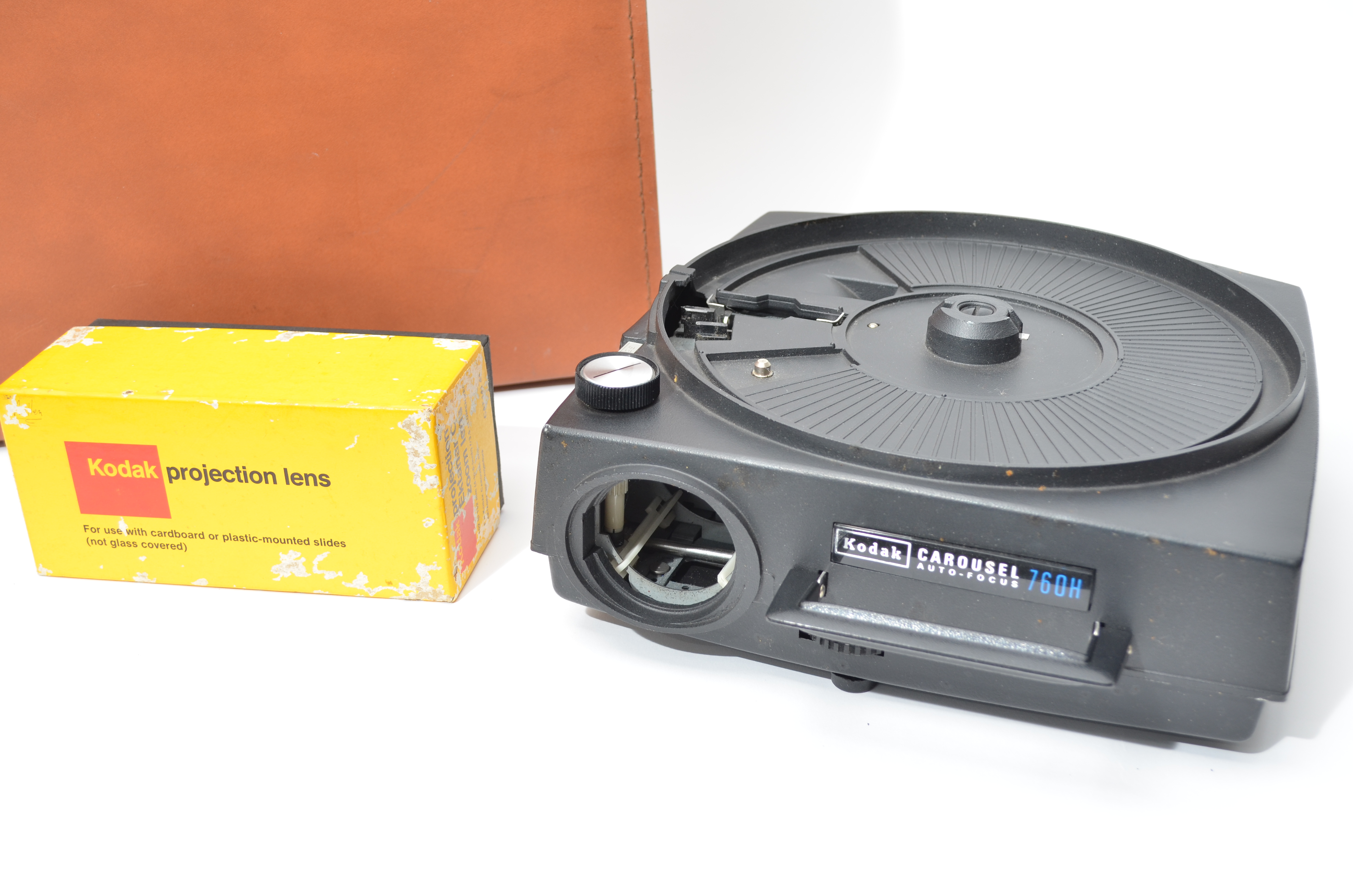 Vintage Kodak Slide Carousel with Extra Lens in Carrying Case