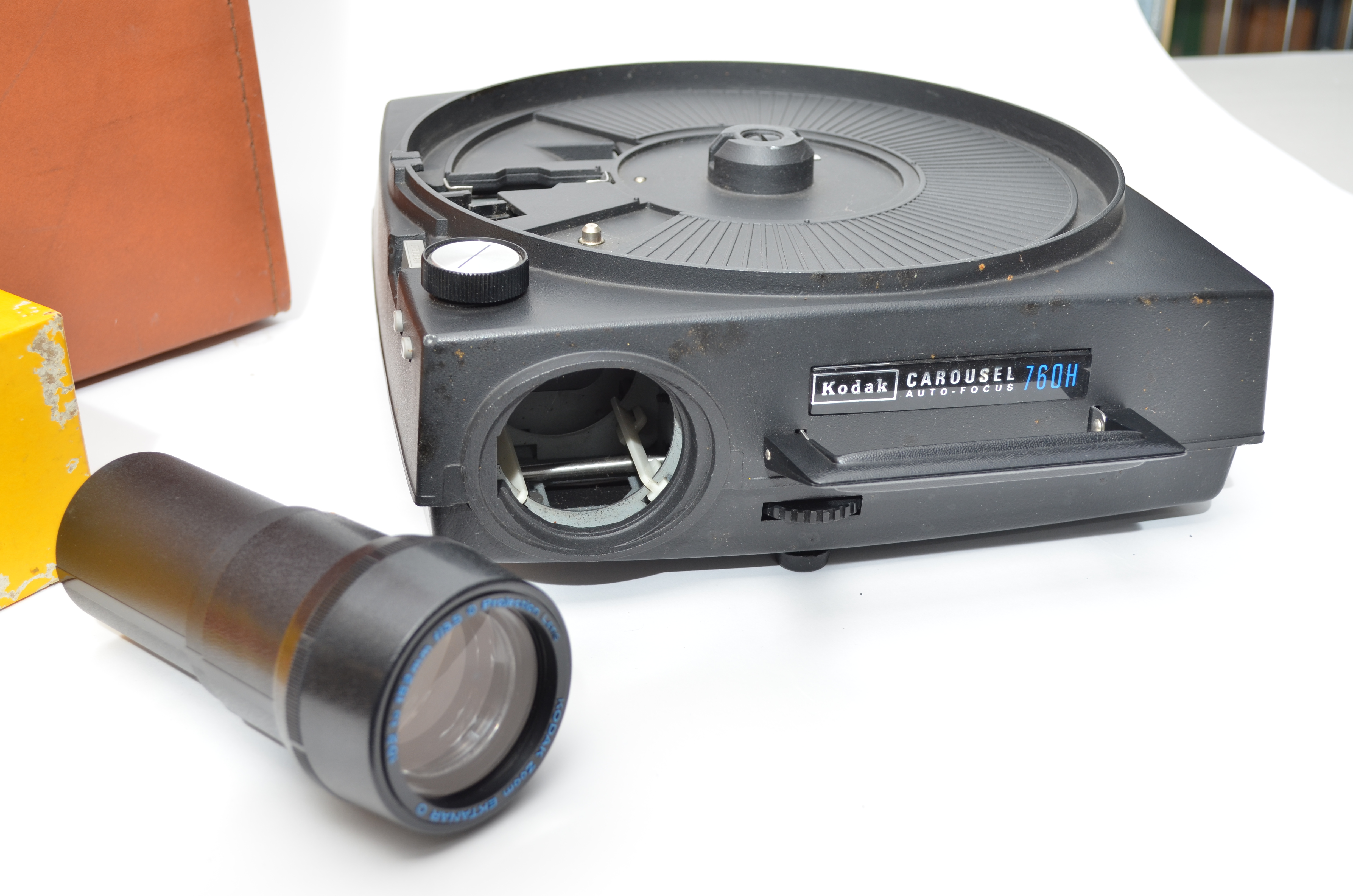 Vintage Kodak Slide Carousel with Extra Lens in Carrying Case