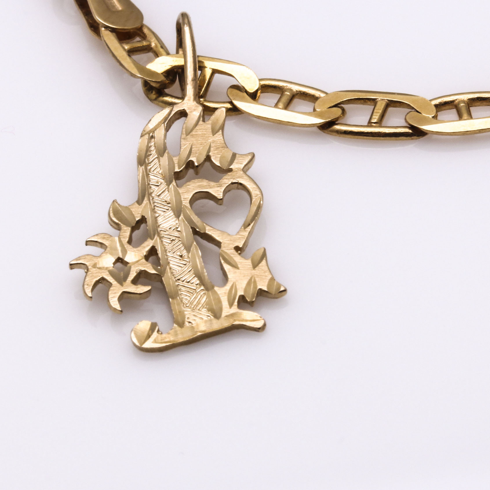 14K Yellow Gold Anchor Bracelet