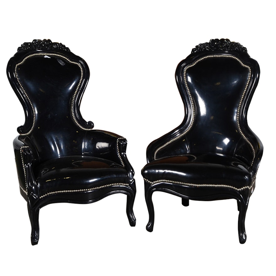 Victorian Style King and Queen Spoon Back Chairs