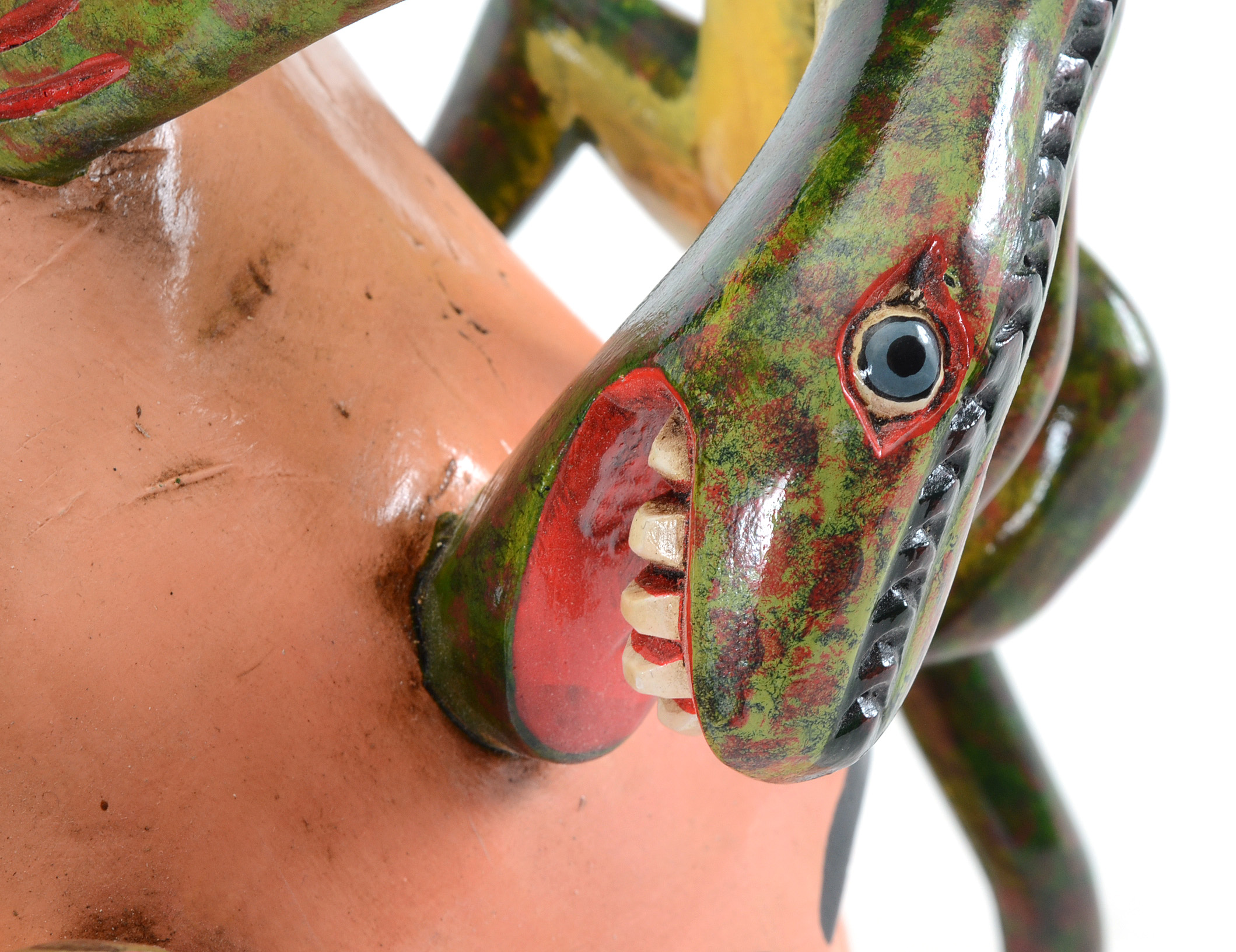 Juan Horta Castillo Hand-Carved Wooden Folk Art Mask