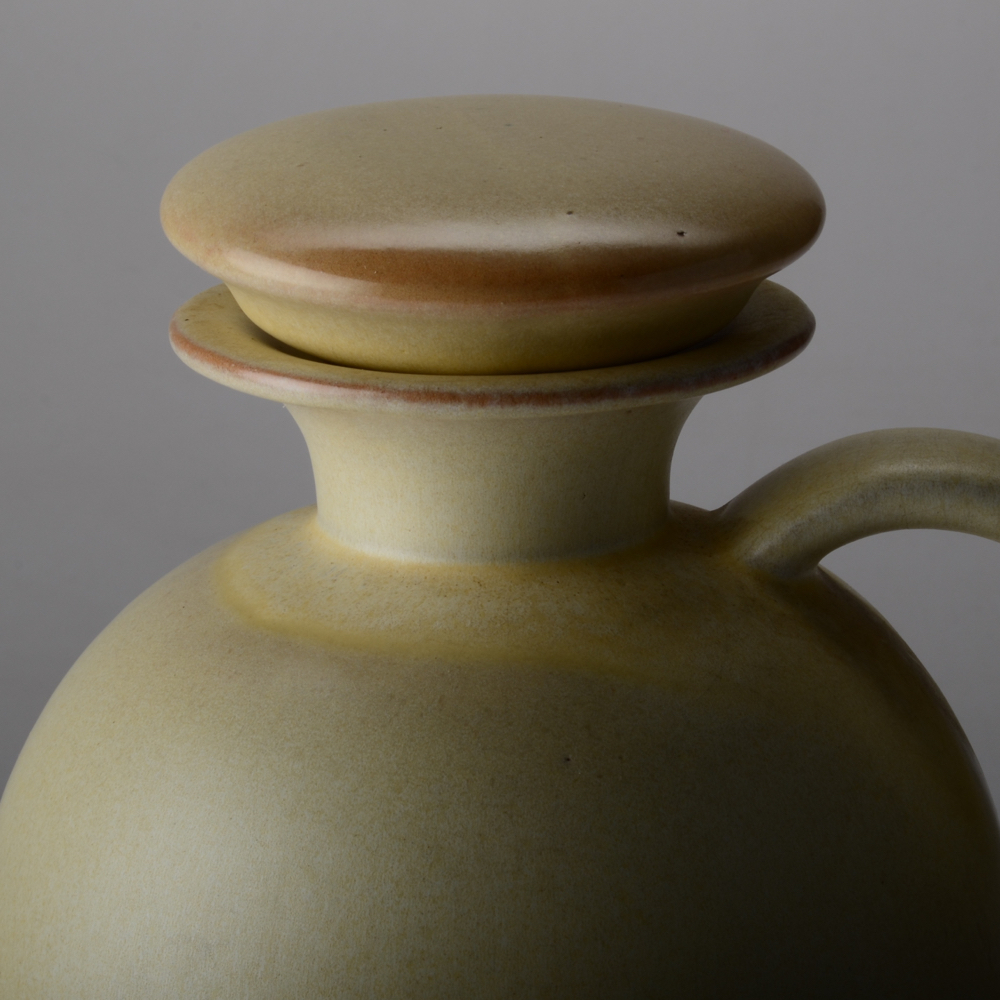 Vintage Frankoma Pottery Jug with Warming Stand