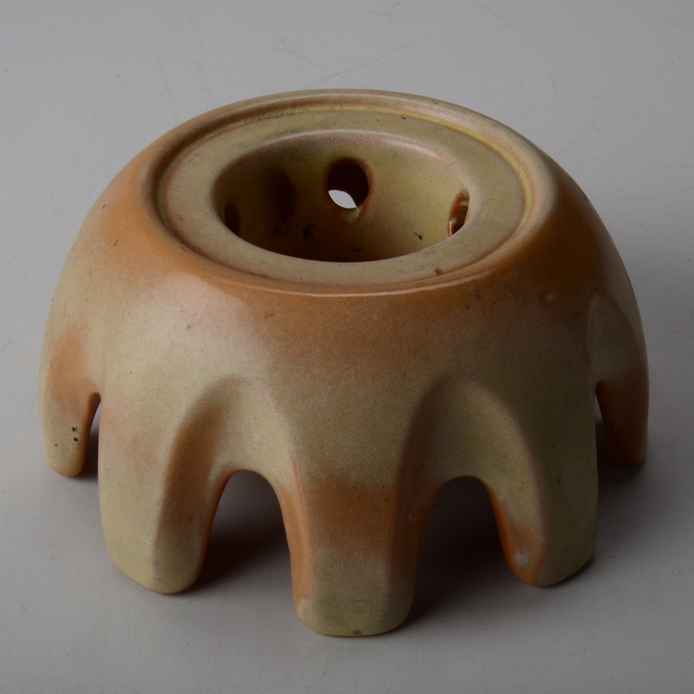 Vintage Frankoma Pottery Jug with Warming Stand