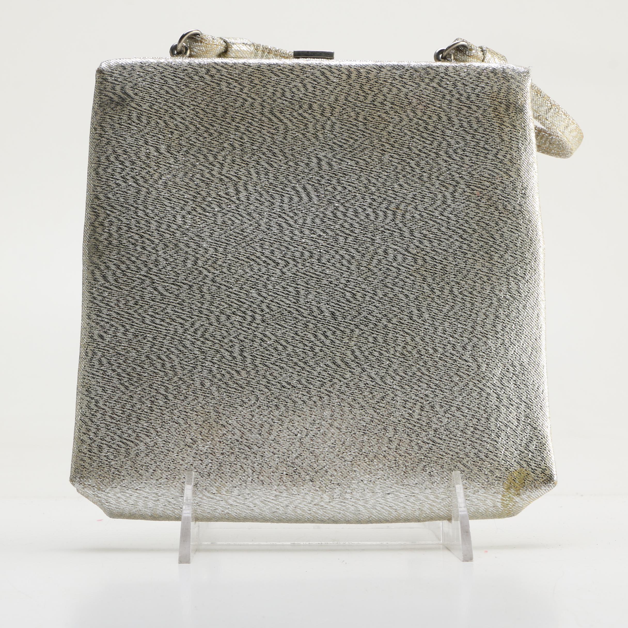 Vintage Lucite Confetti Barrel Purse and After Five Handbag