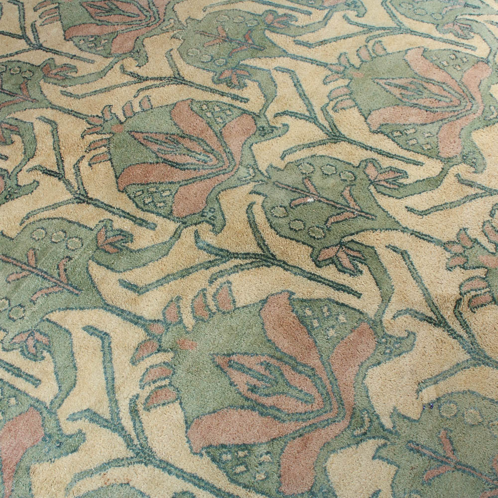 Hand Knotted Arts and Crafts Style Wool Area Rug