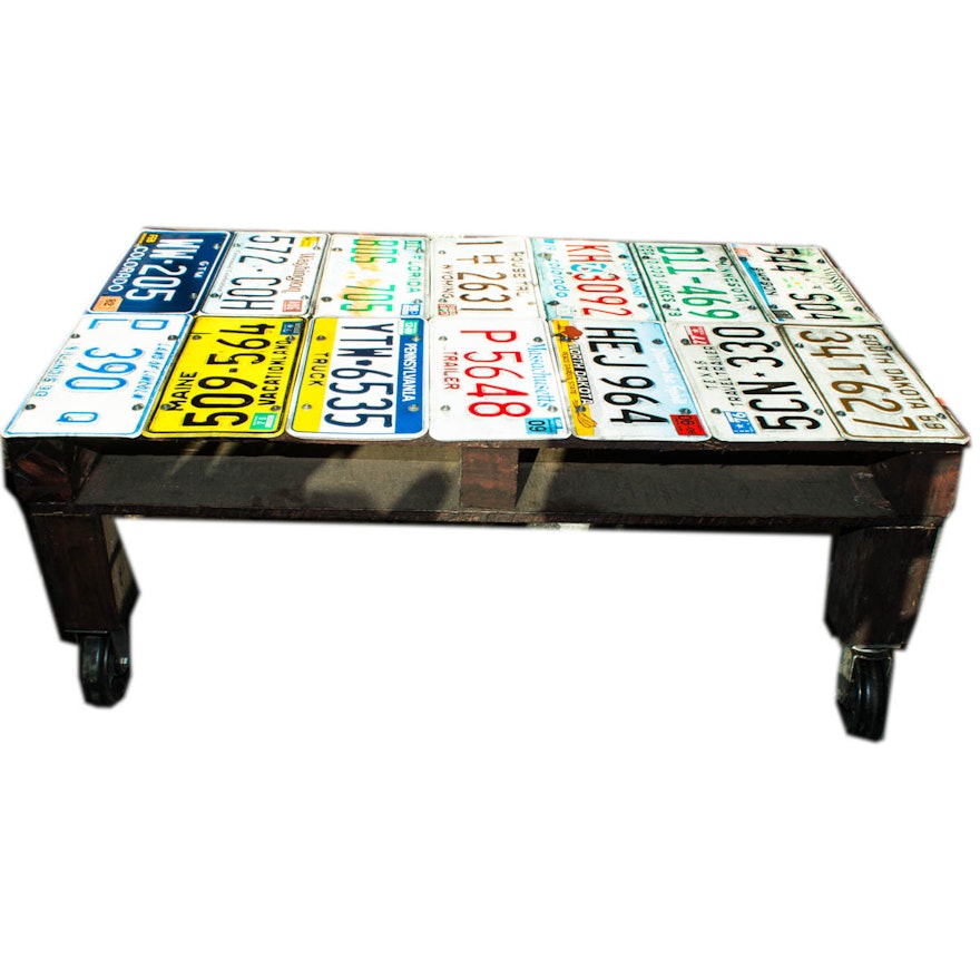 License Plate Coffee Table