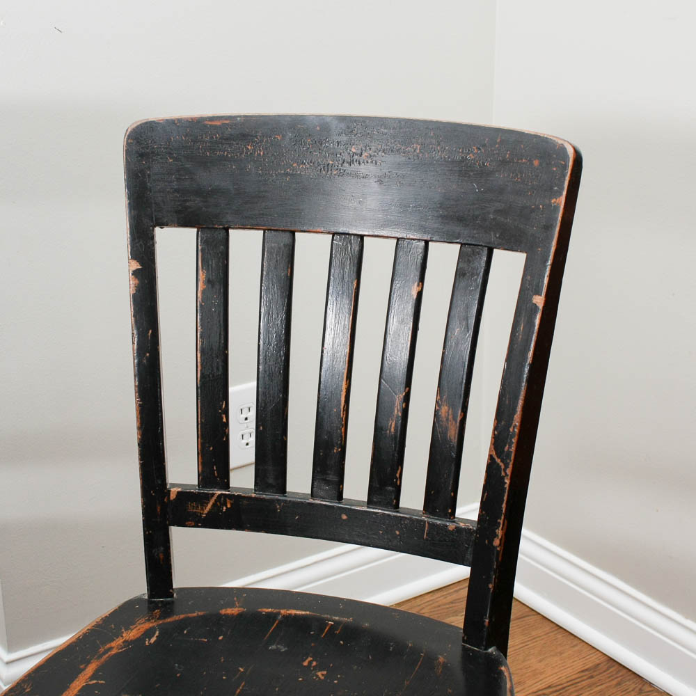 Set of Four Vintage Courtroom Chairs