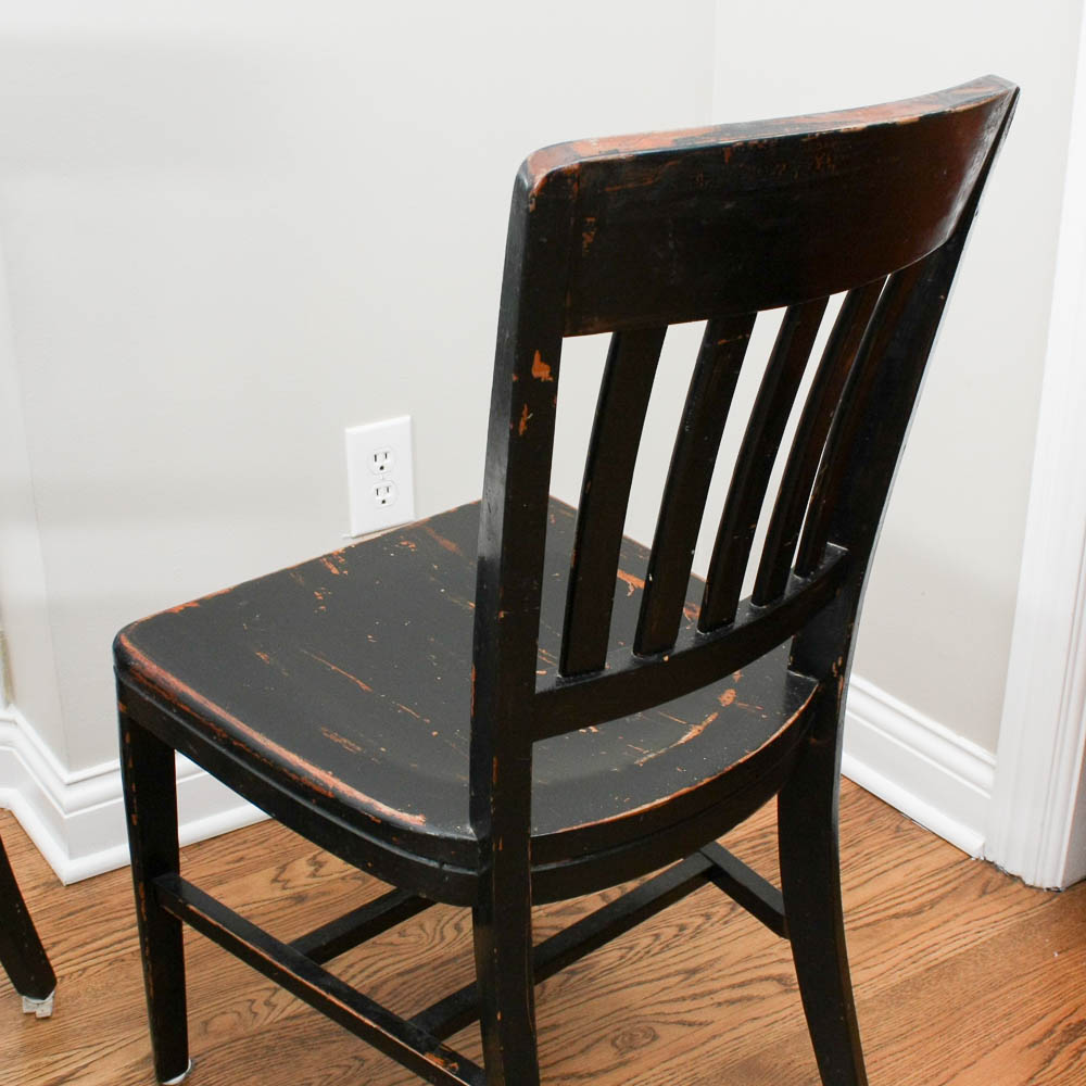 Set of Four Vintage Courtroom Chairs