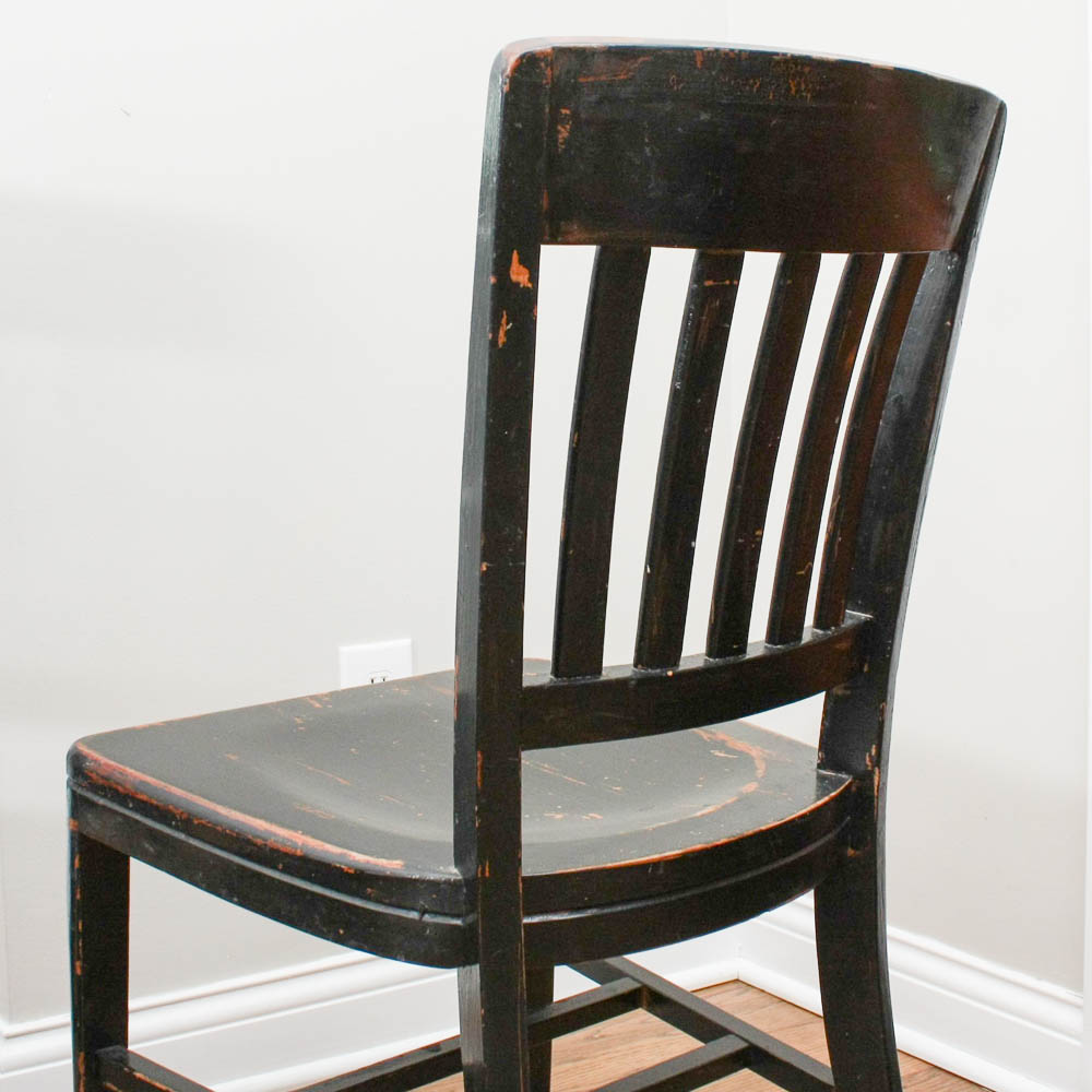 Set of Four Vintage Courtroom Chairs