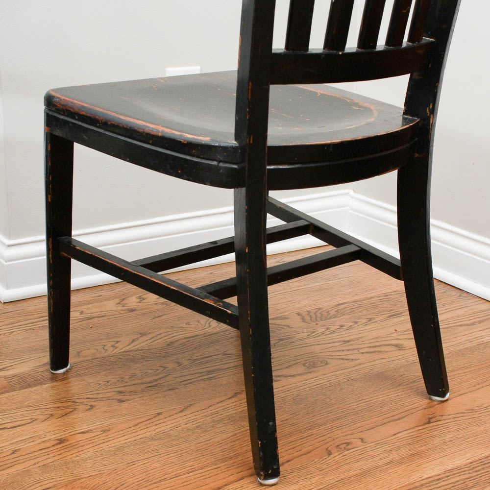 Set of Four Vintage Courtroom Chairs