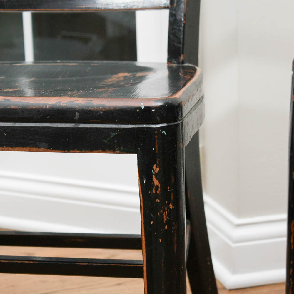 Set of Four Vintage Courtroom Chairs