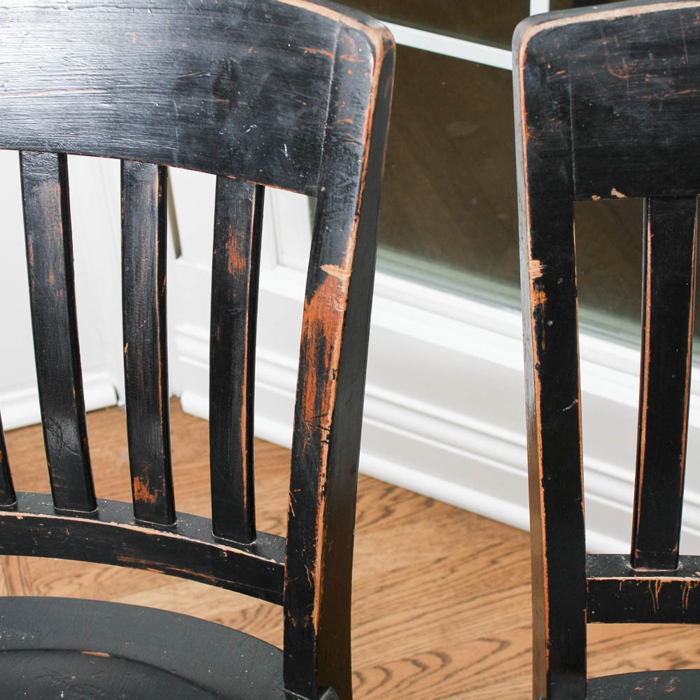 Set of Four Vintage Courtroom Chairs